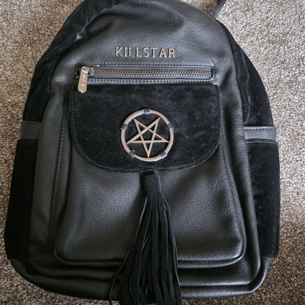 Killstar Black Backpack with Pentagram Design